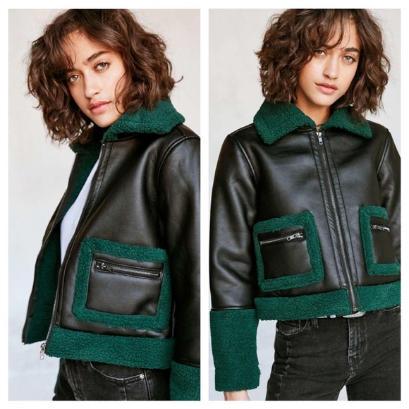 Urban Outfitters Jackets & Blazers - UO Silence+Noise Opia vegan sherpa leather jacket